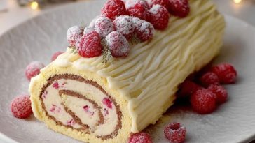 Weiße Schokoladen-Himbeer-Buche