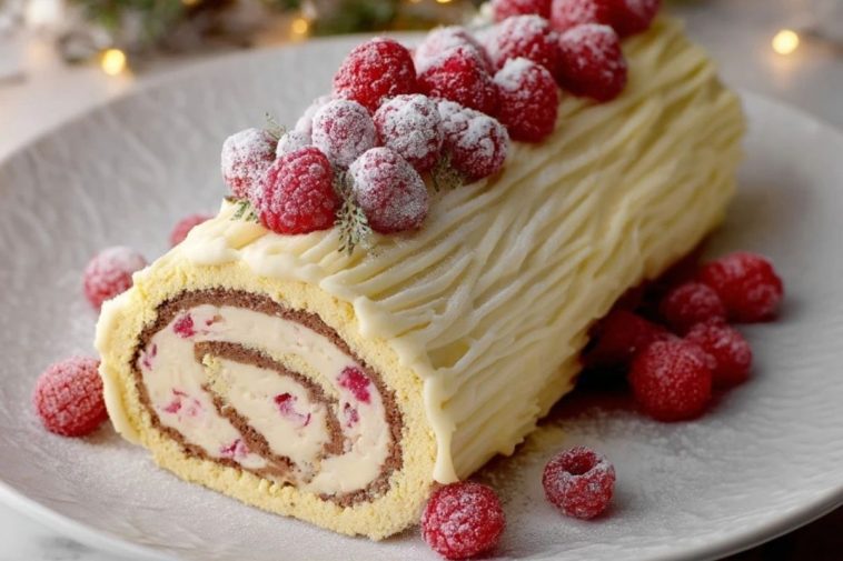 Weiße Schokoladen-Himbeer-Buche