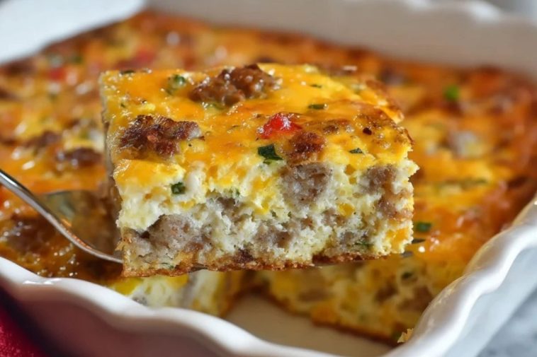 Wurst-, Ei- und Rösti-Frühstücksauflauf