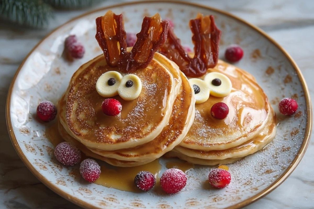 Zauberhafte Rentier-Pfannkuchen
